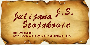 Julijana Stojaković vizit kartica